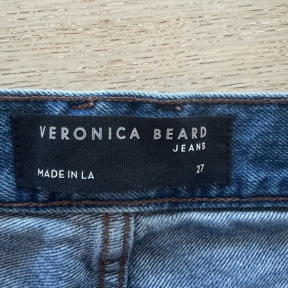 Veronica Beard Taylor Relaxed Wide Leg Jeans high rise - Picture 9 of 13